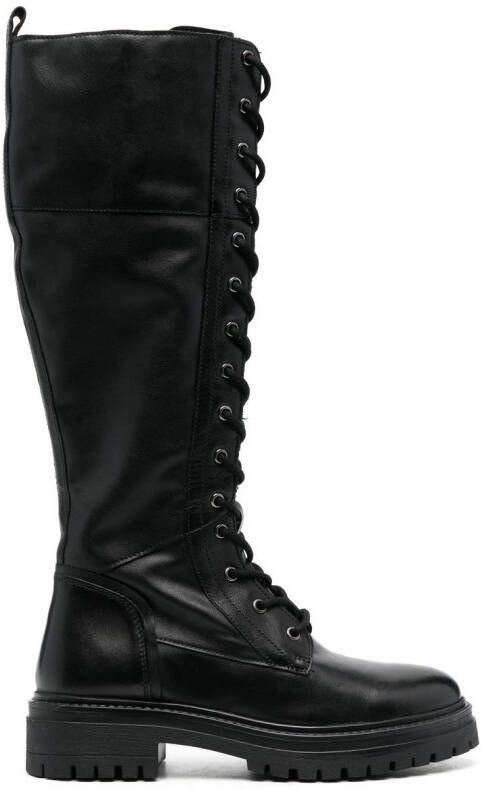 Geox 30mm Iridea leather calf boots Black