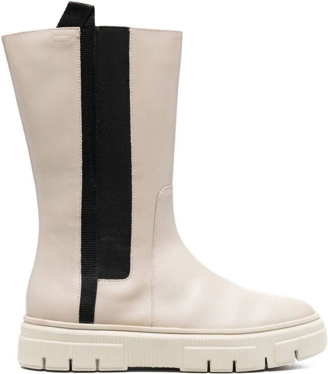 Geox Isotte elasticated-panel detail boots Neutrals