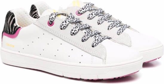 Geox Kids animal-print detail sneakers White