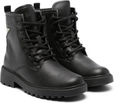 Geox Kids Casey lace-up ankle boots Black