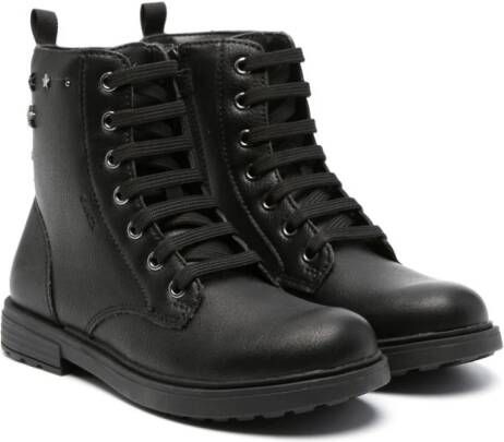 Geox Kids Eclair lace-up ankle boots Black