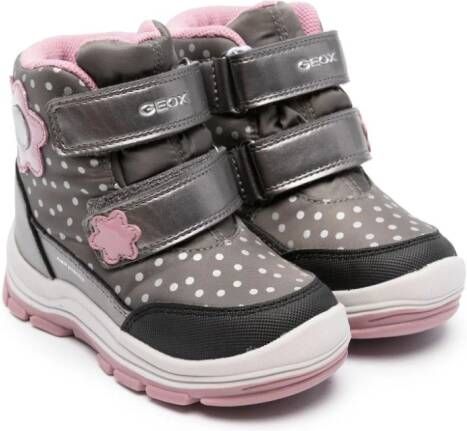Geox Kids Flanfil ABX polka-dot boots Grey
