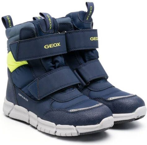 Geox Kids Flexyper panelled boots Blue