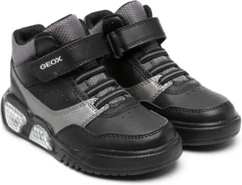 Geox Kids Illuminus touch-strap sneakers Black