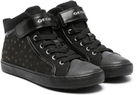 Geox Kids Kalispera star-print sneakers Black