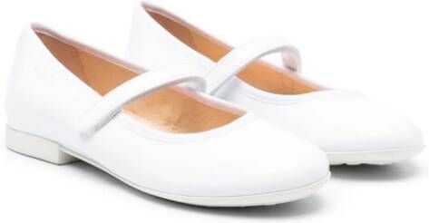 Geox Kids Plie touch-strap ballerina shoes White