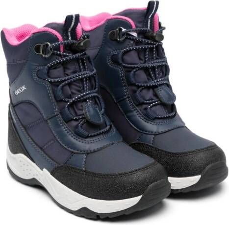 Geox Kids Sentiero lace-up ankle boots Blue