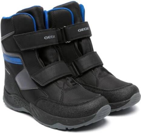 Geox Kids Sentiero Abx touch-strap ankle boots Black