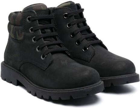 Geox Kids Shaylax camouflage-print ankle boots Black