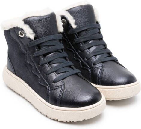 Geox Kids Theleven leather ankle boots Blue