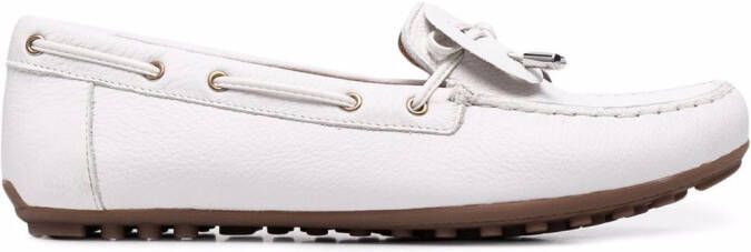 Geox lace-up detail loafers White