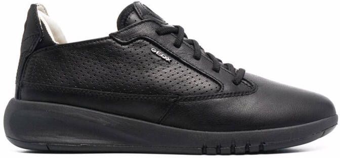 Geox low-top lace trainers Black