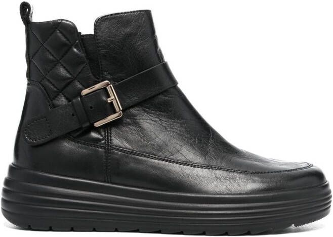 Geox Phaolae leather ankle boots Black