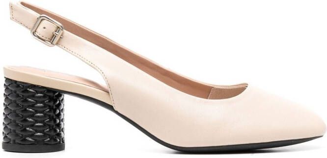Geox 65mm slingback block-heel pumps Neutrals