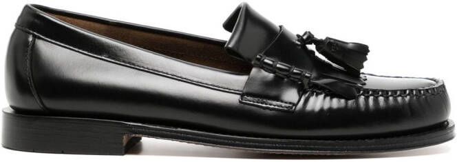 G.H. Bass & Co. flat sole leather loafers Black