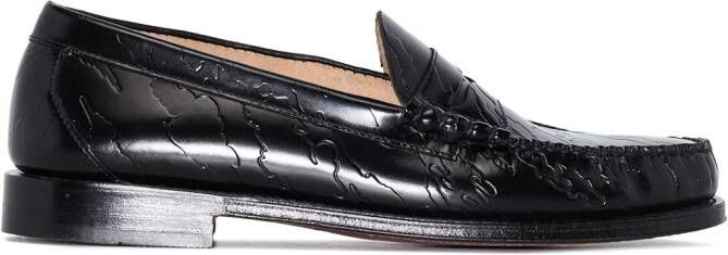 G.H. Bass & Co. x Maharishi Weejun Larson embossed loafers Black
