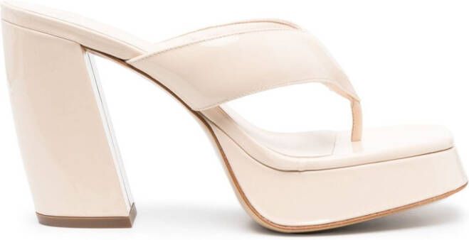 GIABORGHINI Gia 17 120mm platform mules Neutrals