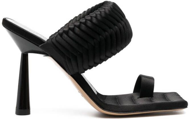 GIABORGHINI 115mm leather heeled sandals Black