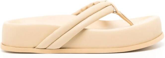 GIABORGHINI Frederique 40mm leather sandals Neutrals