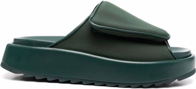 GIABORGHINI Gia 1 touch-strap sandals Green