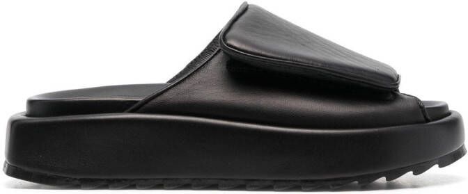 GIABORGHINI Gia touch-strap fastening slides Black