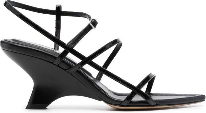 GIABORGHINI Gia26 70mm leather sandals Black