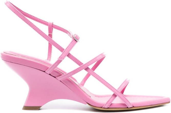 GIABORGHINI Gia26 70mm leather sandals Pink