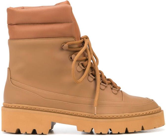 GIABORGHINI lace-up cargo ankle boots Brown