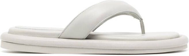 GIABORGHINI padded leather flip-flops Grey