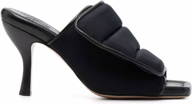 GIABORGHINI padded leather sandals Black