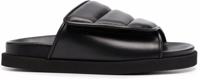GIABORGHINI padded-strap open-toe slides Black