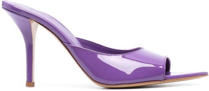 GIABORGHINI Perni 100mm patent-leather sandals Purple