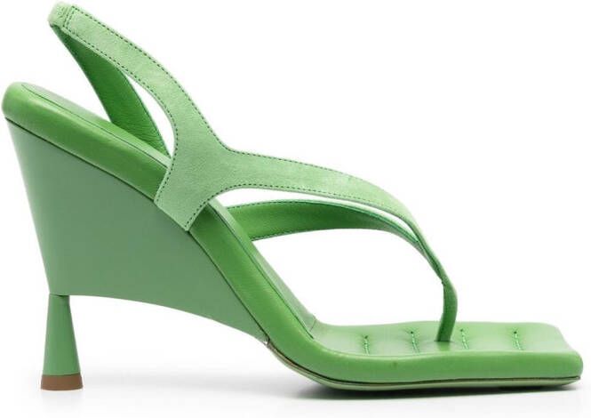 GIABORGHINI Rosie 12 leather sandals Green
