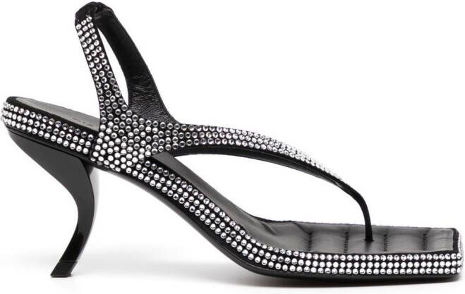 GIABORGHINI Rosie 13 70mm thong sandals Black
