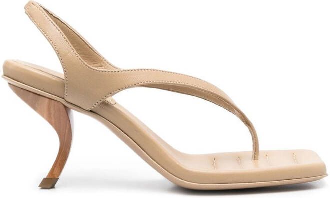 GIABORGHINI Rosie 13 square-toe sandals Neutrals