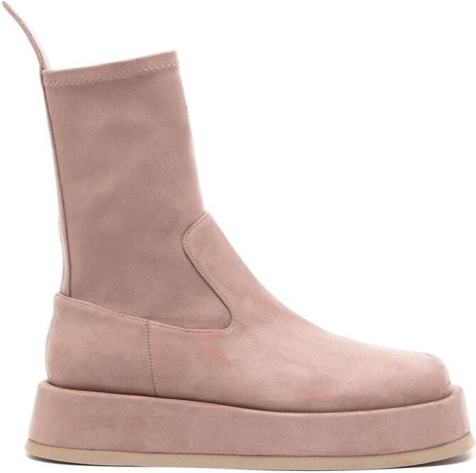 GIABORGHINI Rosie Eco Suede ankle boots Pink