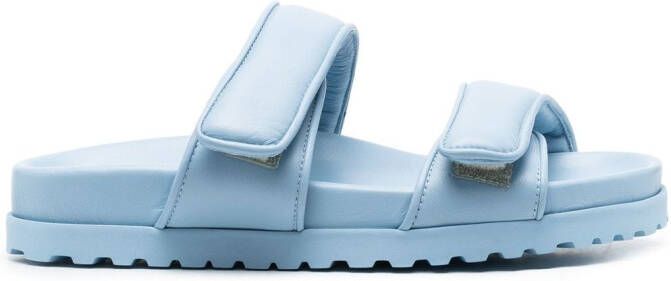 GIABORGHINI side touch-strap fastening sandals Blue
