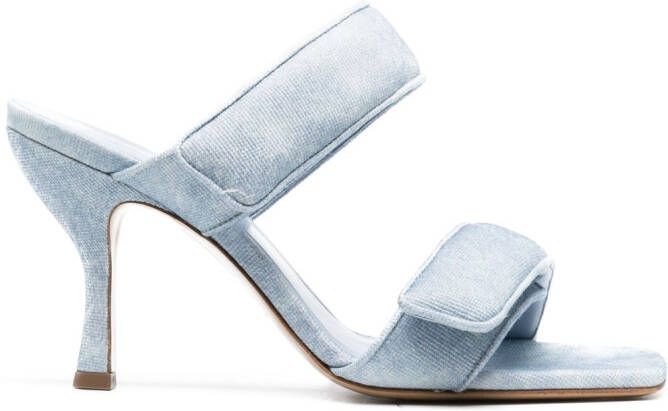 GIABORGHINI slip-on touch-strap sandals Blue