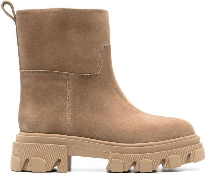 GIABORGHINI ankle leather boots Neutrals