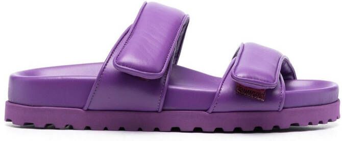 GIABORGHINI x Pernille Teisbaek double-strap slides Purple