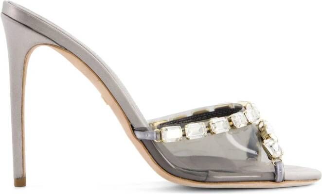 Giambattista Valli 90mm crystal-embellished sandals Grey