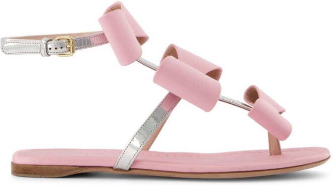 Giambattista Valli bow-detail flat sandals Pink
