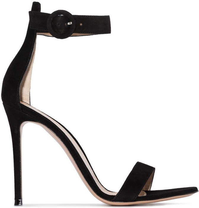 Gianvito Rossi Portofino 105mm suede sandals Black