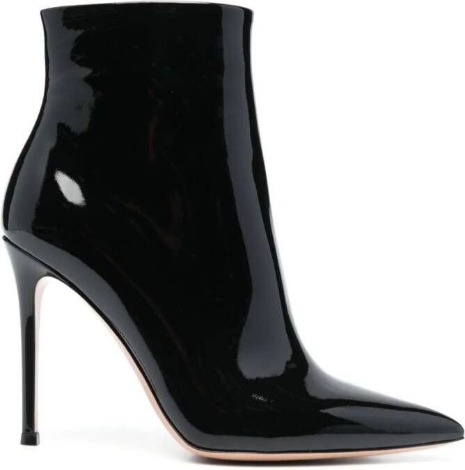 Gianvito Rossi 110mm patent leather boots Black