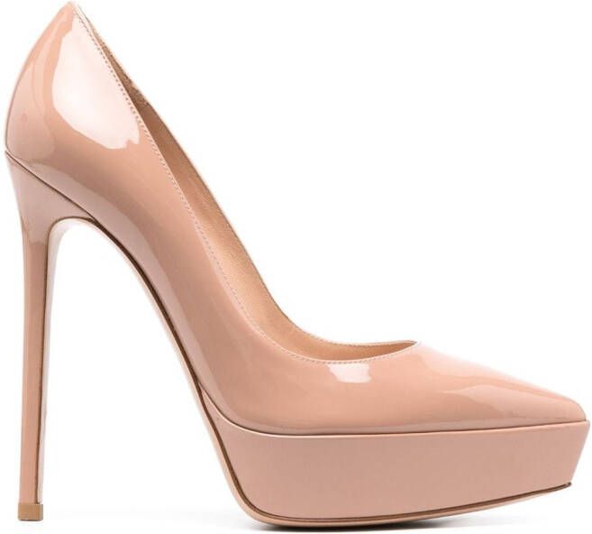 Gianvito Rossi 130mm patent-leather platform pumps Pink