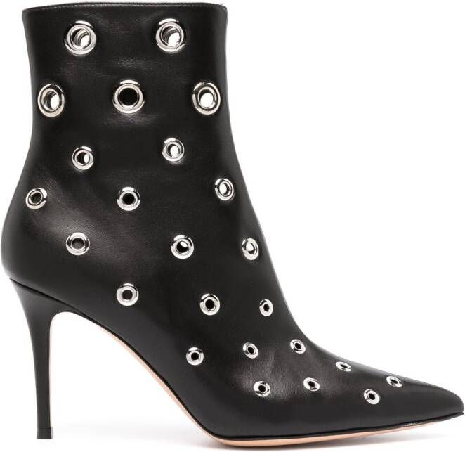 Gianvito Rossi 150mm eyelet-embellished ankle boots Black