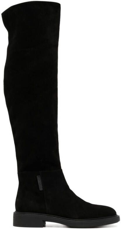 Gianvito Rossi 30mm round-toe leather boots Black