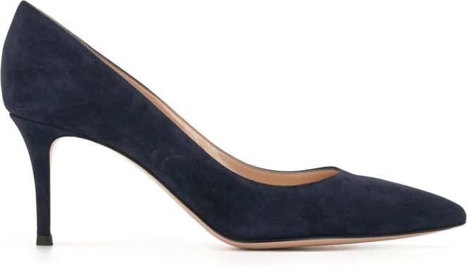 Gianvito Rossi 70mm pointed-toe pumps Blue