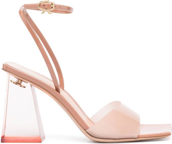 Gianvito Rossi 85mm square-toe sandals Neutrals