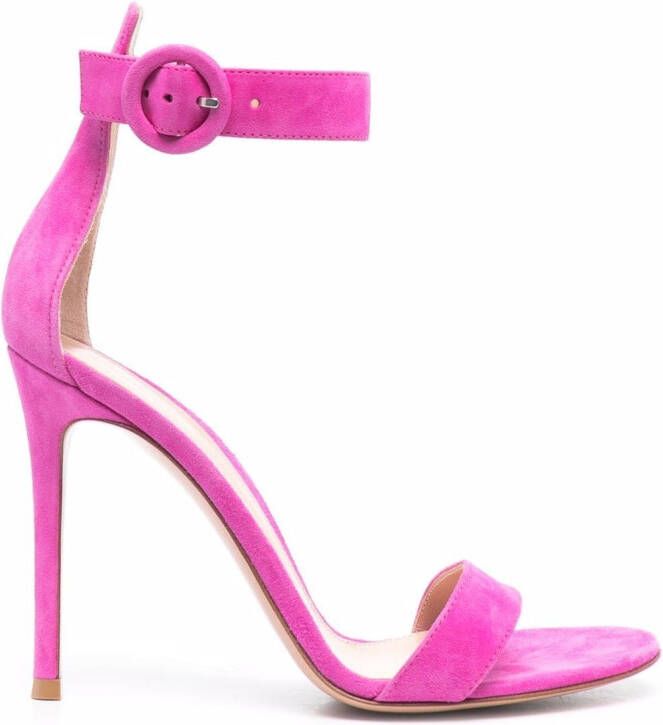 Gianvito Rossi Portofino 105mm suede sandals Pink